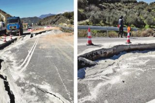 Ο δρόμος με τις καθιζήσεις