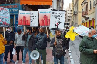 Συγκέντρωση μεταναστών ενάντια στις ρατσιστικές επιχειρήσεις-σκούπα