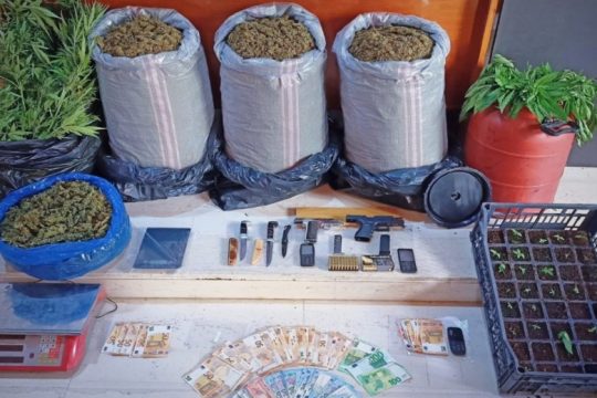 Επιχείρηση της ΕΛ.ΑΣ. στα Ζωνιανά – Τέσσερις συλλήψεις για 25 κιλά χασίς