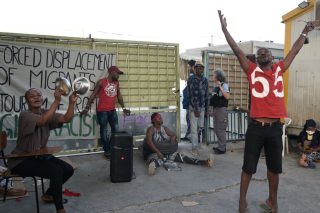 Κινητοποίηση προσφύγων ενάντια στην εκκένωση του Ελαιώνα