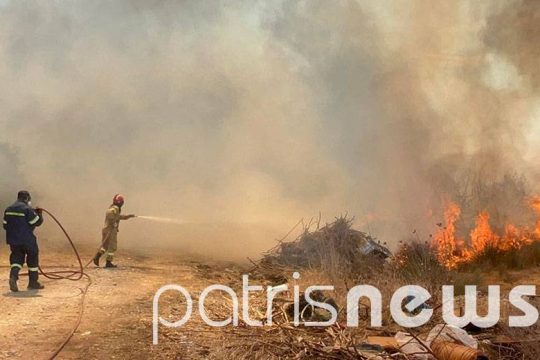 Μεγάλη φωτιά στην Ηλεία – Καλύτερη η εικόνα από την πυρκαγιά στη Ζάκυνθο
