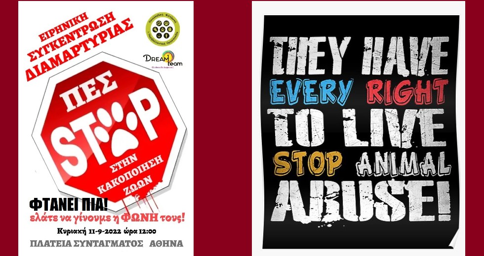 Συγκέντρωση ενάντια στην κακοποίηση των ζώων