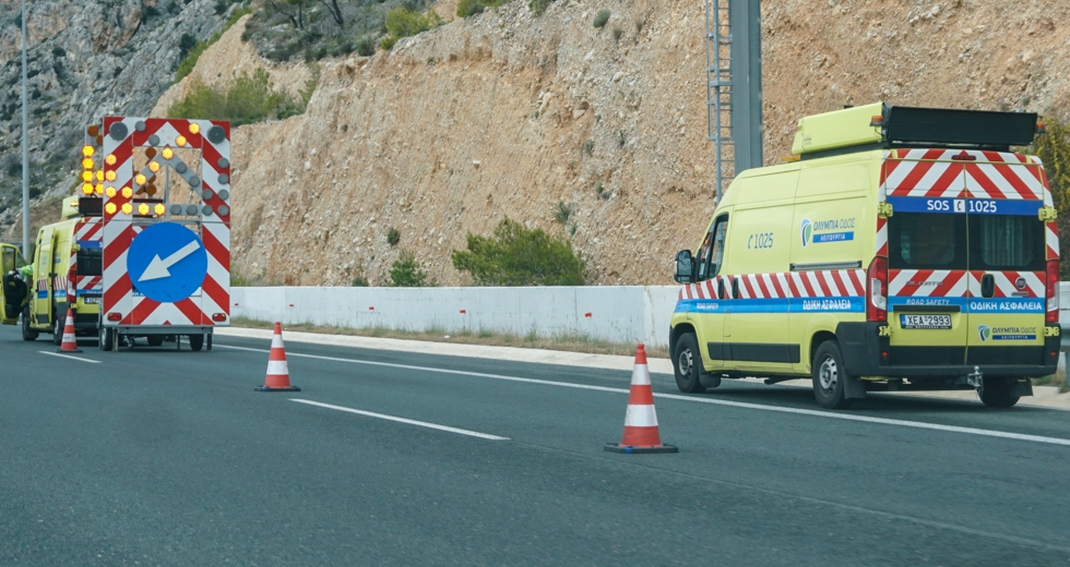 Τραυματισμοί εργατών σε εργοτάξιο της Ολυμπίας Οδού