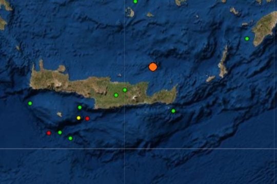 Σεισμός 4,2 Ρίχτερ ανοιχτά του Λασιθίου