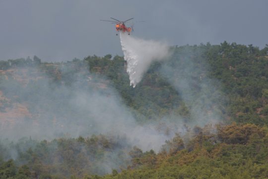 Φωτιά στην Ηλεία – Σηκώθηκαν εναέρια μέσα