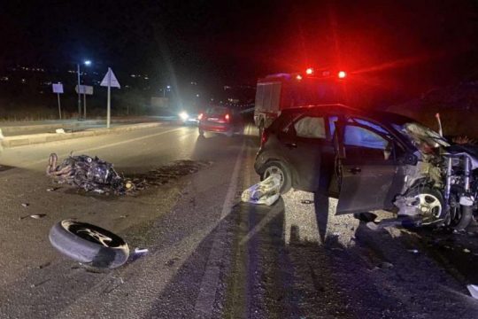 Ηράκλειο: Θανατηφόρο τροχαίο με έναν μοτοσικλετιστή νεκρό