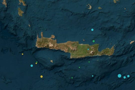 Νέος σεισμός, 4,8 Ρίχτερ, νότια της Κρήτης