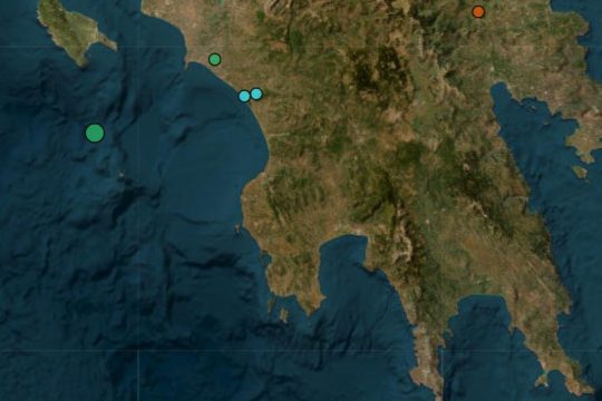 Σεισμός 3,6 Ρίχτερ στο Ιόνιο και 3,7 στη Βοιωτία