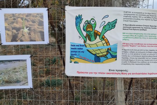 ΜέΡΑ25 Κρήτης: Στα Χανιά προτιμάμε τα λύματα από τις Caretta Caretta
