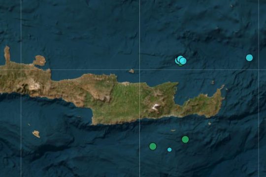 Δύο νέοι σεισμοί το πρωί βόρεια του Λασιθίου