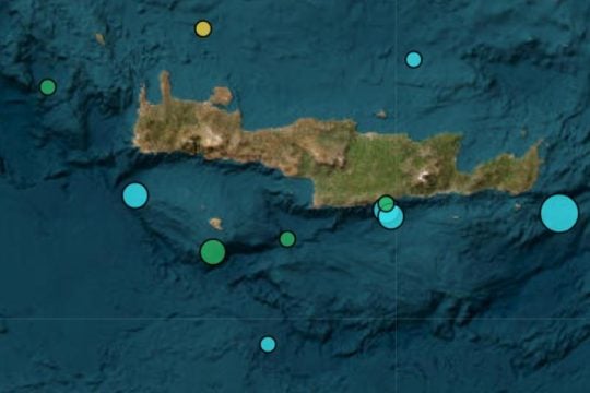 Νέος σεισμός 4,3 Ρίχτερ νοτιοανατολικά της Ζάκρου