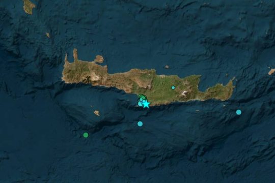 Έντονη μετασεισμική ακολουθία στην Κρήτη 