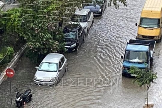 Προβλήματα από την έντονη χαλαζόπτωση στις Σέρρες