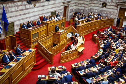 Ο Νίκος Ανδρουλάκης στη Βουλή