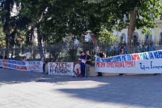 Διαμαρτυρία στη Θεσσαλονίκη μετά το 8ο εργατικό δυστύχημα
