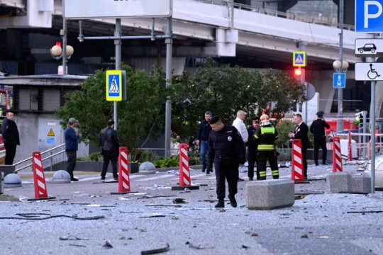 Ζημιές σε κτίριο της Μόσχας
