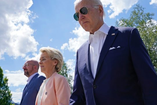 Joe Biden, Ursula von der Leyen, Charles Michel