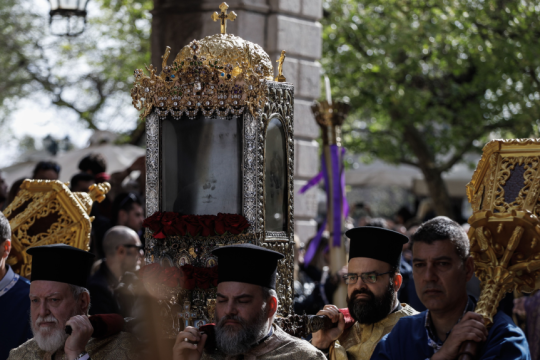 Φωτογραφία Αρχείου από λιτάνευση της εικόνας του Αγίου Σπυρίδωνα, στην Κέρκυρα
