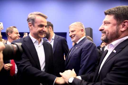 K. Μητσοτάκης, Γ. Πατούλης, Ν. Χαρδαλιάς