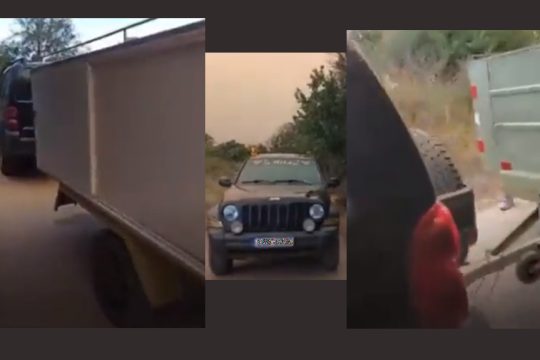 μετανάστες σε τρέιλερ οχήματος