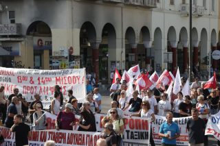 Διαδήλωση συνδικάτων στη Θεσσαλονίκη