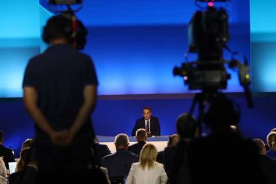 Ο Κυριάκος Μητσοτάκης στη ΔΕΘ