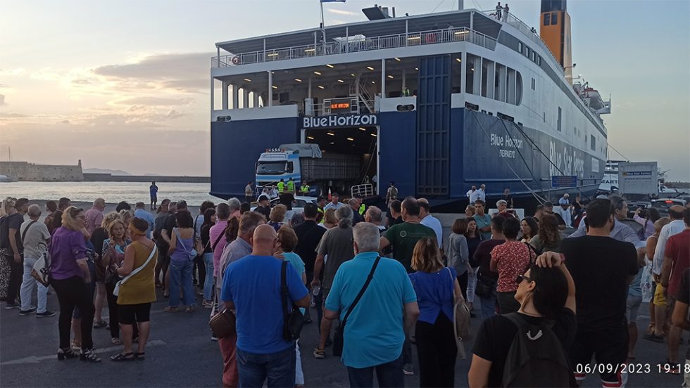 Διαμαρτυρία στο λιμάνι του Ηρακλείου