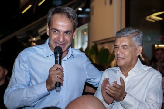 ο Κυριάκος Μητσοτάκης με τον Κώστα Αγοραστό