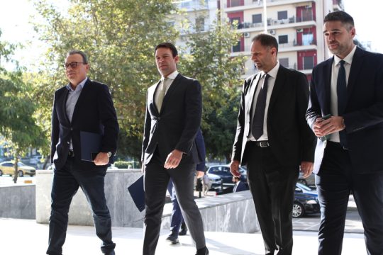 Στ. Κασσελάκης, Σ. Φάμελλος, Γ. Σαρακιώτης και Μ. Καπνισάκης