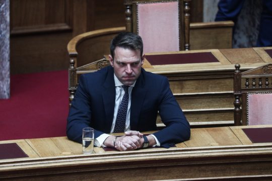 Ο Στέφανος Κασσελάκης στη Βουλή