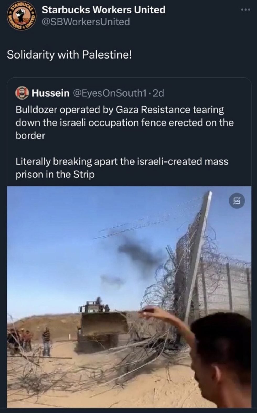 starbucks workers tweet