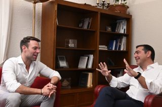 Στέφανος Κασσελάκης και Αλέξης Τσίπρας