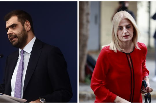 Ο Παύλος Μαρινάκης και η Δώρα Αυγέρη