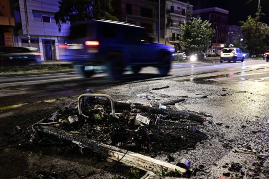 Από χθεσινά επεισόδια στην λεωφόρο Μεσογείων