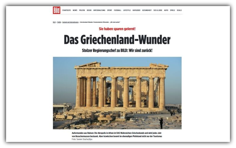 Το δημοσίευμα της Bild για το «Θαύμα της Ελλάδας»