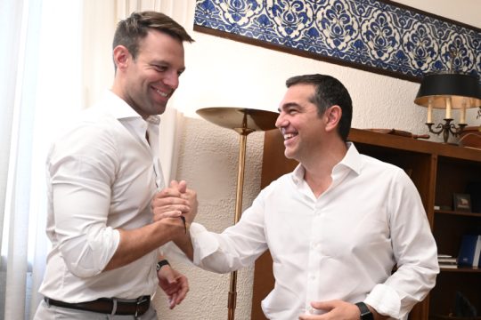 ο Αλέξης Τσίπρας με τον Στέφανο Κασσελάκη