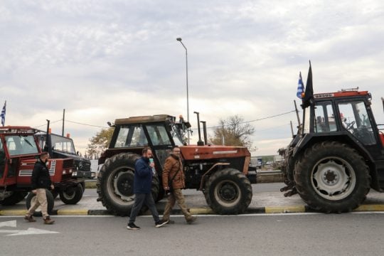 Από πρόσφατη διαμαρτυρία αγροτών στη Λάρισα