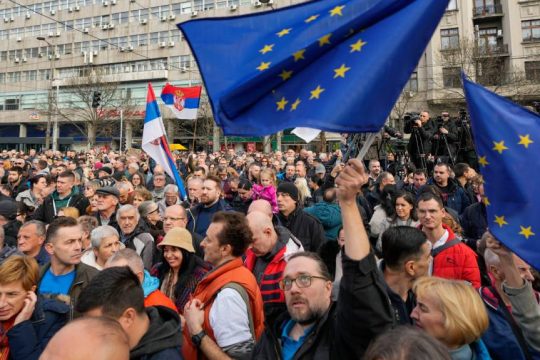 Διαδήλωση στο Βελιγράδι