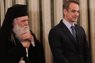 Ο αρχιεπίσκοπος Ιερώνυμος με τον Κυριάκο Μητσοτάκη