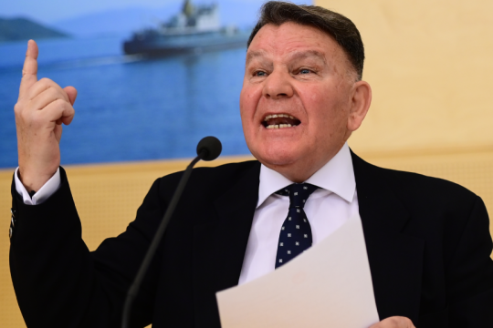 Ο αντιπρόεδρος του Ολυμπιακού Αλέξης Κούγιας σε συνέντευξη Τύπου για τις μηνύσεις