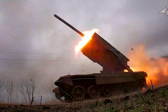Russian army's TOS-1 thermobaric system