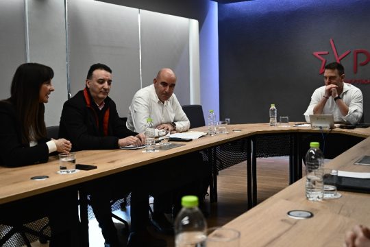 Ο πρόεδρος του ΣΥΡΙΖΑ σε συνάντηση εργασίας που είχε με τουριστικούς φορείς.