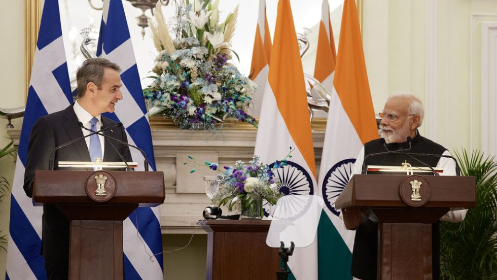 Συνάντηση του Κυριάκου Μητσοτάκη με τον Ινδό πρωθυπουργό Ναρέντρα Μόντι στο νέο Δελχί