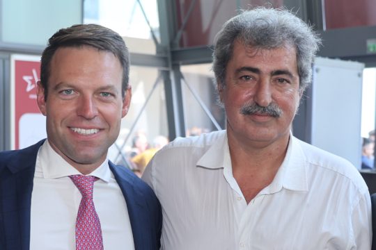 ο Στ. Κασσελάκης με τον Π. Πολάκη