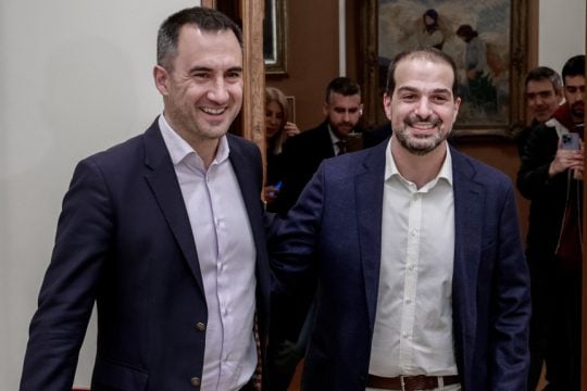 ο Αλέξης Χαρίτσης και ο Γαβριήλ Σακελλαρίδης