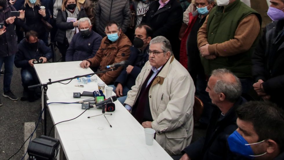 Δημήτρης Κουτσούμπας, αγροτικό μπλόκο