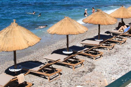 παραλία, ομπρέλες