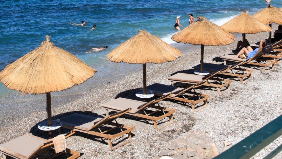 παραλία, ομπρέλες
