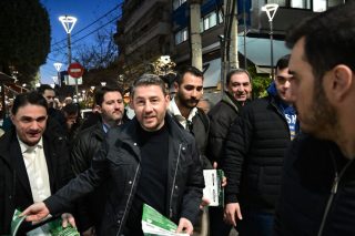Ο Νίκος Ανδρουλάκης στο Περιστέρι