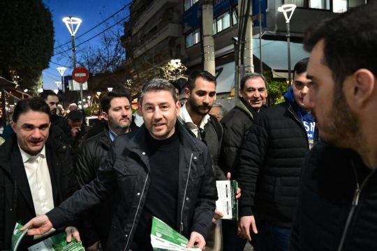 Ο Νίκος Ανδρουλάκης στο Περιστέρι